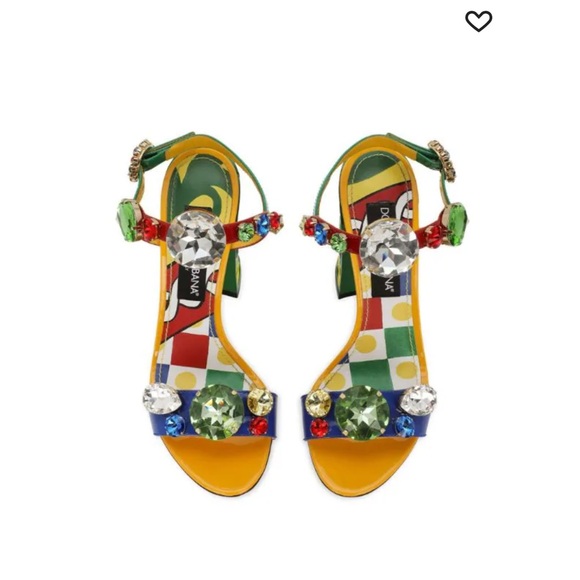 DOLCE AND GABBANA Crystal Rhinestone Embellished Rainbow shoes RARE - Picture 5 of 6